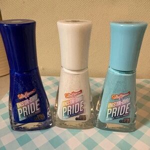 Sally Hansen Insta-Dri Pride Nail Polish Set - Blue, White, Light Blue